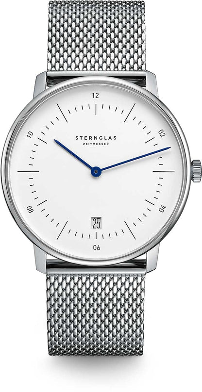 Montre homme Sternglas Naos S01-NA01-MI04 • Verre saphir • Design Bauhaus