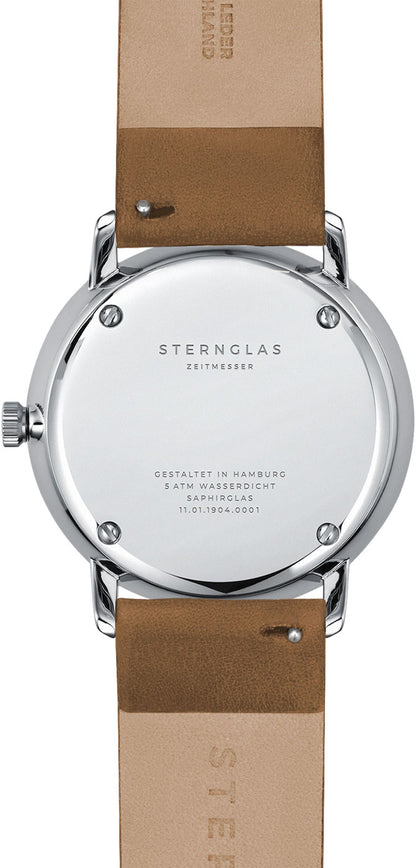 Montre pour homme Sternglas Naos S01-NA01-PR01 • Mouvement à quartz précis • Verre saphir inrayable