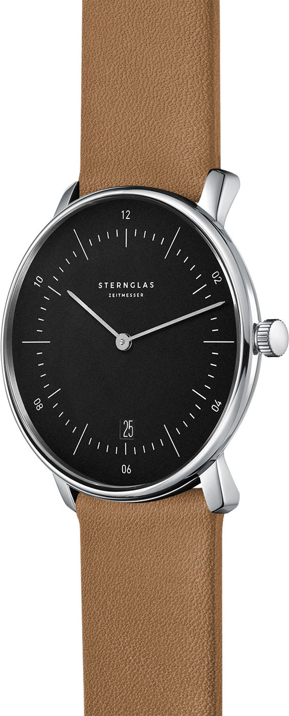 Montre pour hommes Sternglas Naos S01-NA01-PR01 • Mouvement à quartz précis • Verre saphir inrayable