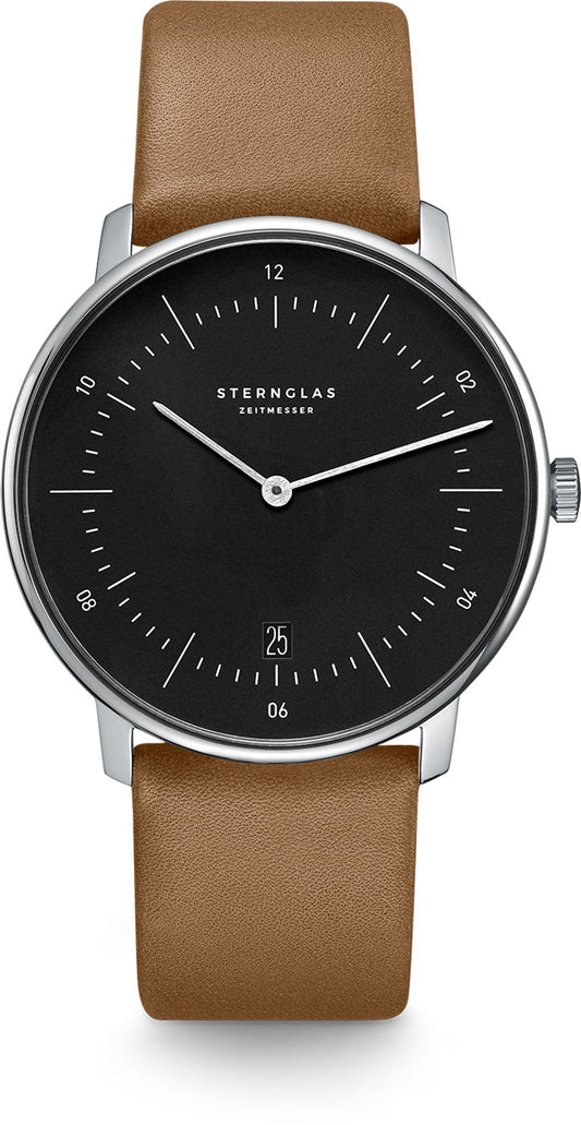 Montre pour hommes Sternglas Naos S01-NA01-PR01 • Mouvement à quartz précis • Verre saphir inrayable