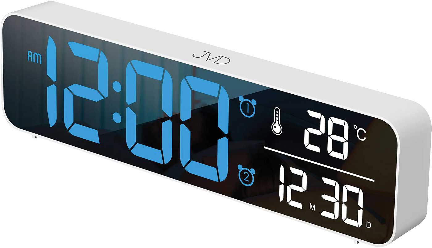 JVD Digital Alarm Clock 26.5 cm Plastic • Temperature Display • 40 Melodies