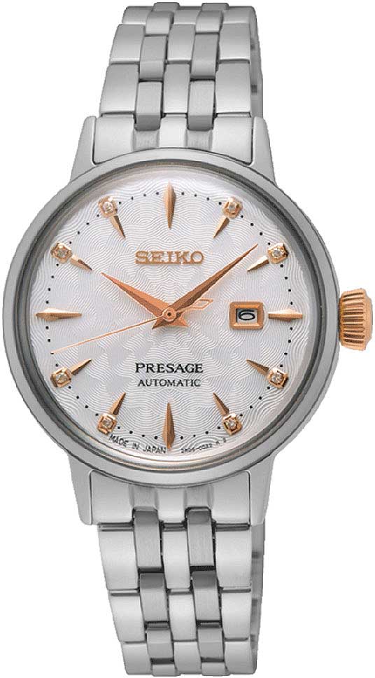 Seiko Presage Cocktail Time SRE009J1 Damen Uhr • Automatikwerk • Zifferblatt mit Diamanten
