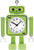 JVD Roboter Wecker 12 x 10.5 x 8.2 cm Metall, Kunststoff • Roboter-Look mit beweglichen Armen • Schleichender Sekundenzeiger