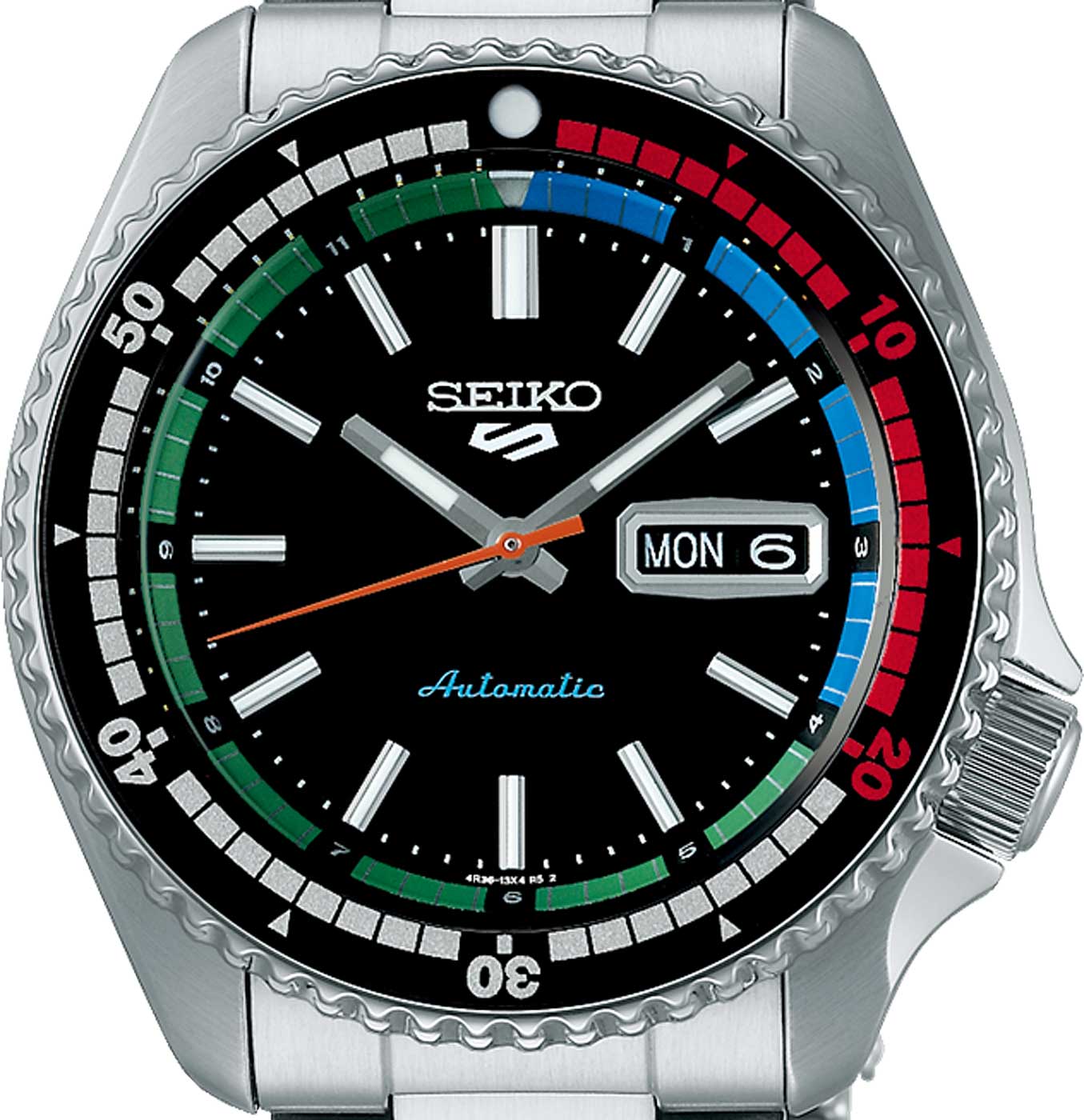 Seiko 5 Sports SRPK13K1 Montre Homme • Automatique • Verre Hardlex