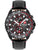 Męski zegarek chronograf Swiss Military Hanowa z czarnym skórzanym paskiem i czarną tarczą