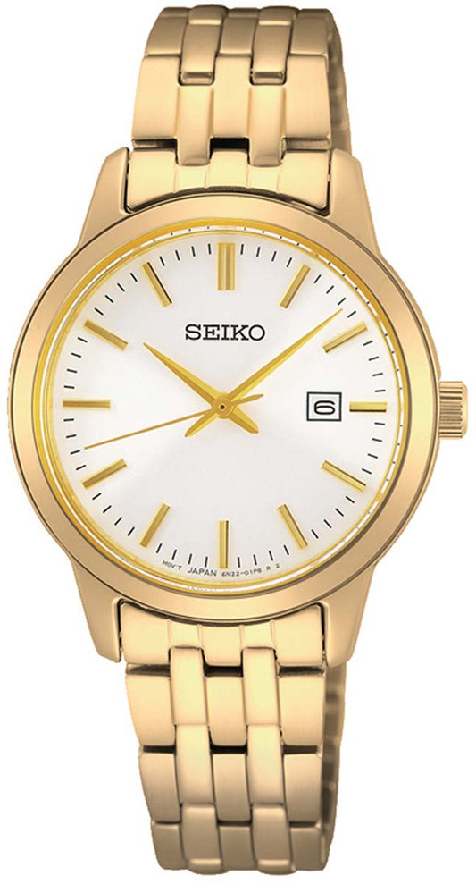 Montre Femme Seiko Classic SUR412P1 • Mouvement à quartz précis • Verre minéral Hardlex