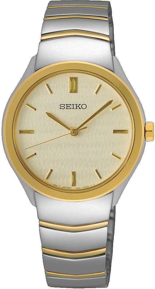 Seiko SUR550P1 Women's Watch • Sapphire Crystal • Gold-Plated Design