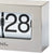 AMS T1175 Zegar stołowy / Zegar z klapkami (Flip Clock) srebrny • Mechanizm kwarcowy • Tarcza 24h