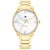Tommy Hilfiger Damen-Armbanduhr mit goldenem Metallarmband und Perlmuttzifferblatt