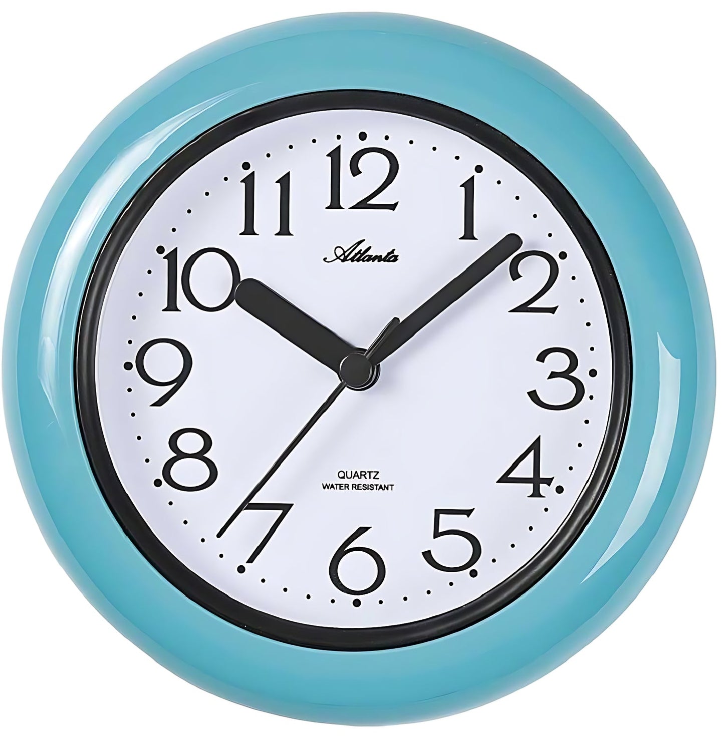 Horloge murale Atlanta 17 cm Ø plastique • Étanche • Avec température et humidité