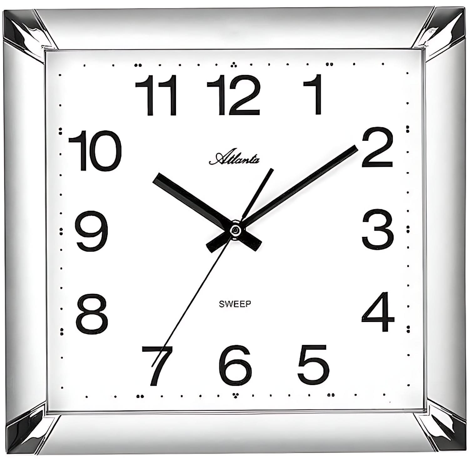 Horloge murale Atlanta 29x29 cm plastique • Silencieuse • Design intemporel