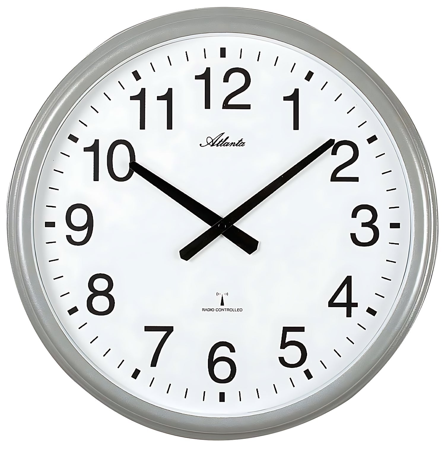 Horloge murale Atlanta Ø 42,5 cm plastique • Heure radio-pilotée précise • Protection contre l'humidité et l'eau