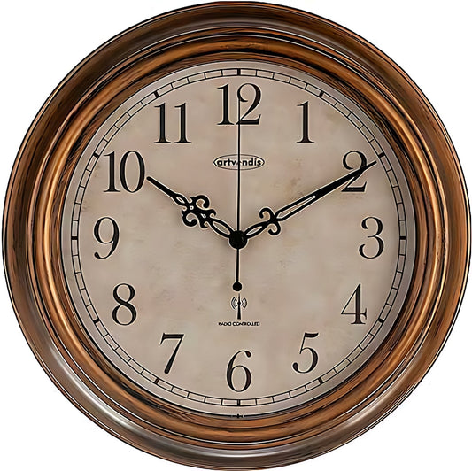 Artvendis 5575B Wanduhr Gartenuhr Funkwanduhr