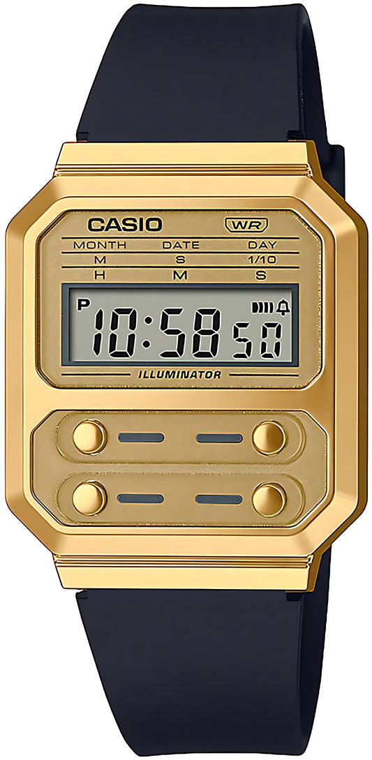Casio Vintage A100WEG-9AEF Unisex Uhr • Quarz-Uhrwerk • Digitale Funktionen