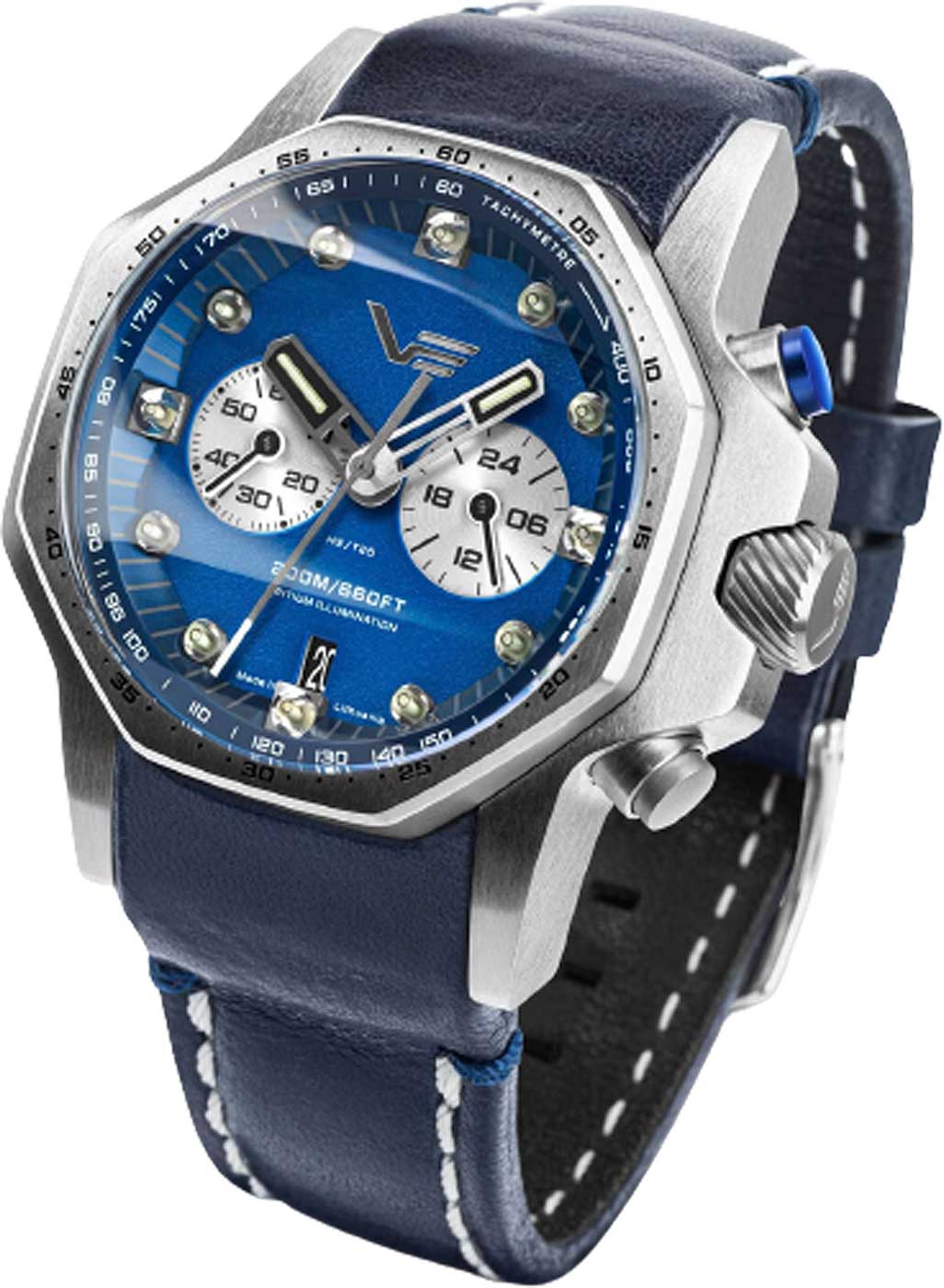 Vostok Europe Atomic Age VK64-640A700 Men's Watch • Tritium • K1 Crystal