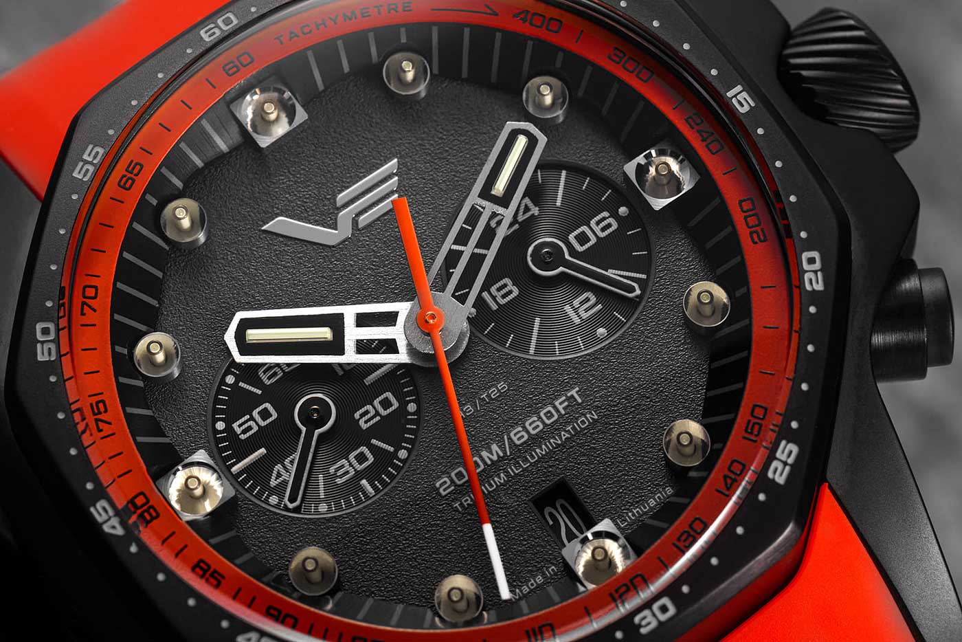 Vostok Europe Atomic Age VK64-640C699 Men's Watch • Tritium Illumination • 20 ATM