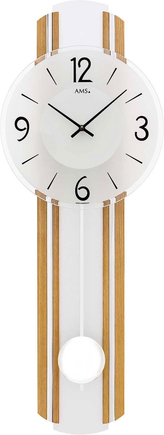 Horloge murale AMS 64x23x7 cm bois • Design moderne • Fabriqué en Allemagne