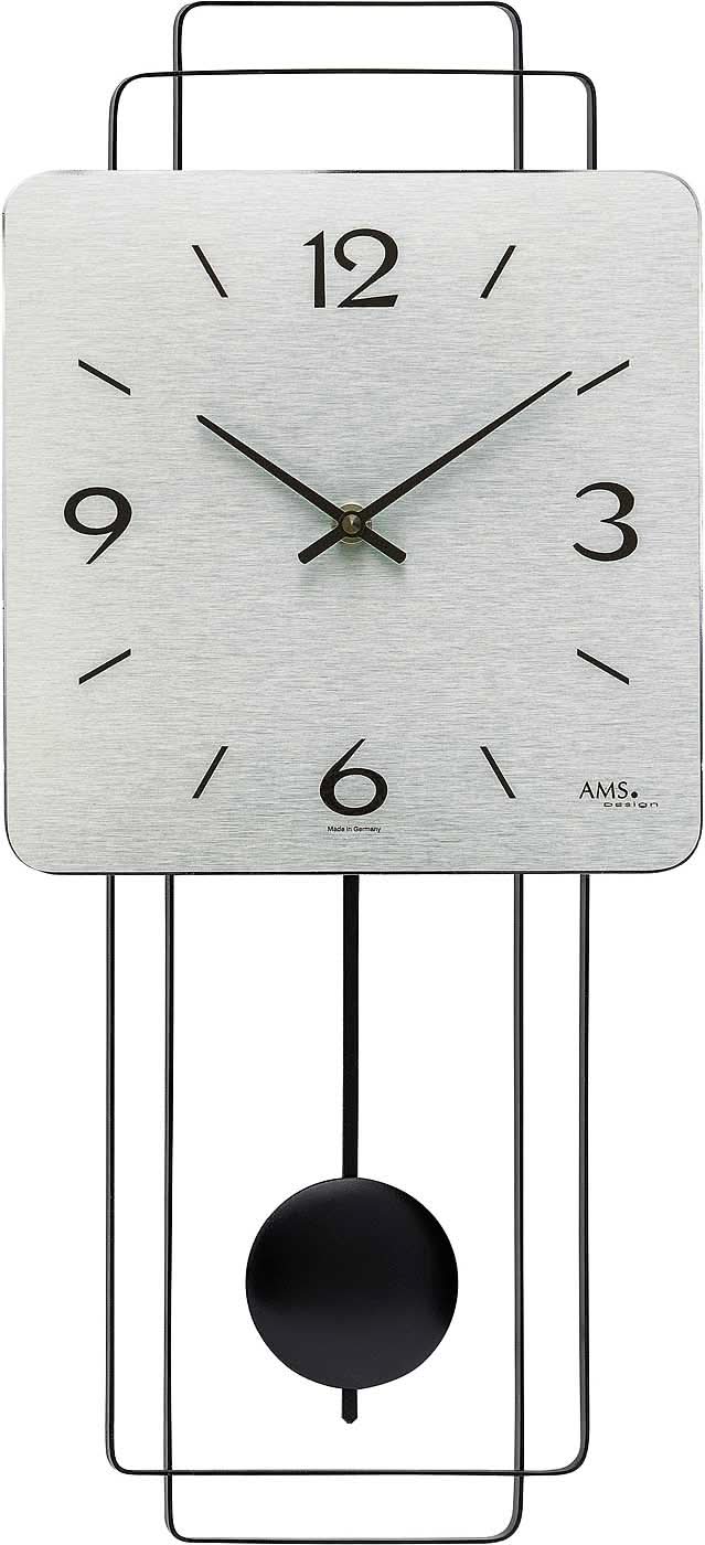 Horloge murale AMS 50x23x5 cm Bois • Mouvement à quartz • Design moderne