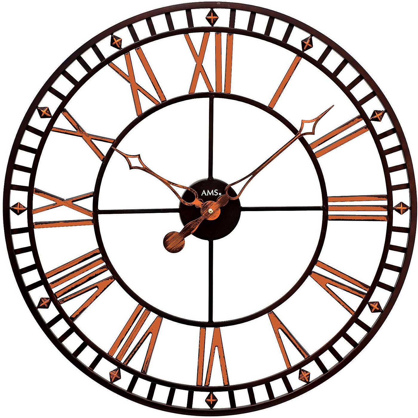 AMS Metal Wall Clock • Silent • Retro Style