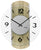 AMS Wanduhr 34x27 cm Holz, Aluminium • Modernes Design • Präzises Quarzwerk