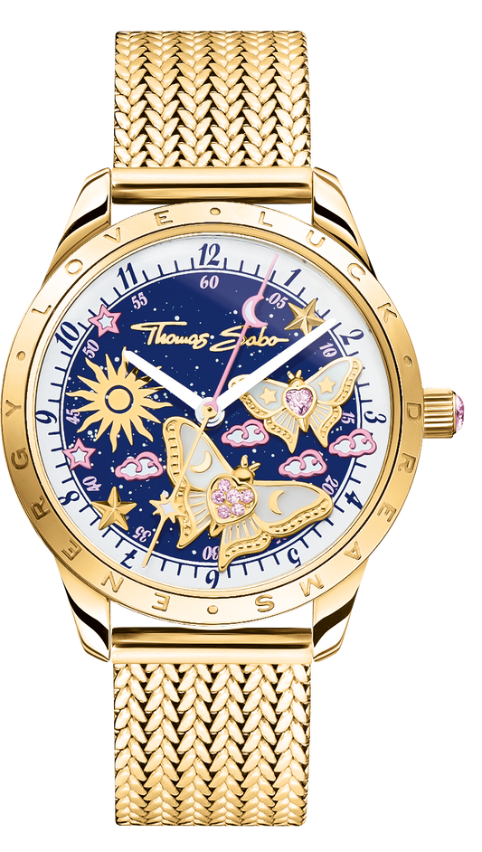 Thomas Sabo WA0429-291-207-22 Damen Uhr • Quarz • Saphirglas • Datumsanzeige