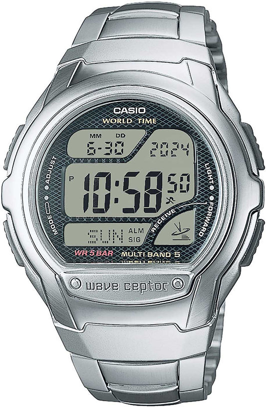 Montre Homme Casio Collection WV-58RD-1AEF • Radiopilotée • Bracelet en acier inoxydable