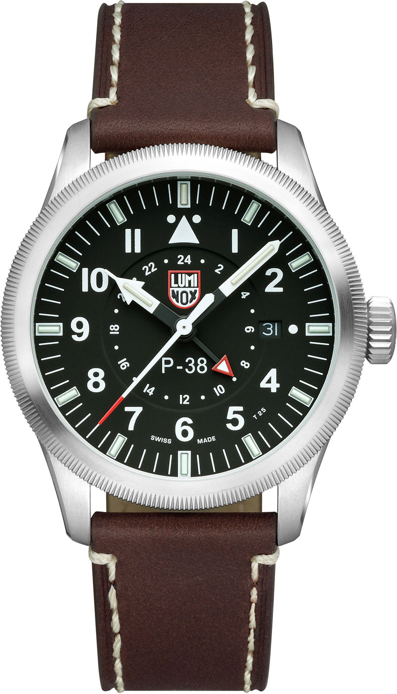 Luminox P-38 Lightning XA.9521 Men's Watch • Sapphire Crystal • GMT Function