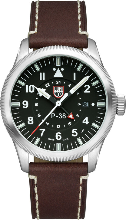 Luminox P-38 Lightning XA.9521 Men's Watch • Sapphire Crystal • GMT Function