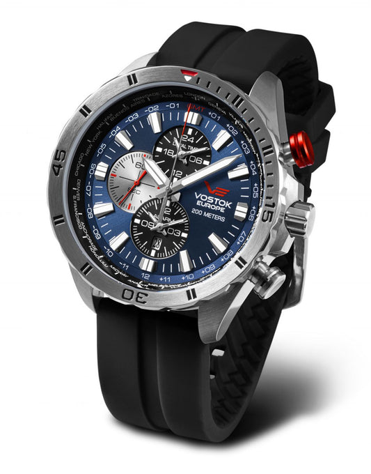 Montre Homme Vostok Europe Almaz YM26-320A652 • Fonction Heure Mondiale • Chronographe