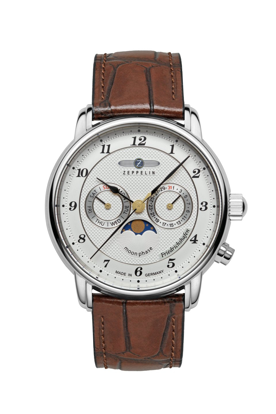 Zeppelin Friedrichshafen 8536-1 Herrenuhr • Made in Germany • Mondphase