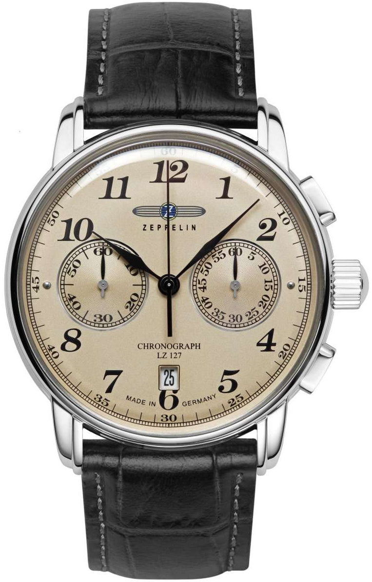 Zeppelin LZ127 Graf Zeppelin 7678-5 Herrenuhr • Made in Germany • Historisches Flieger-Design