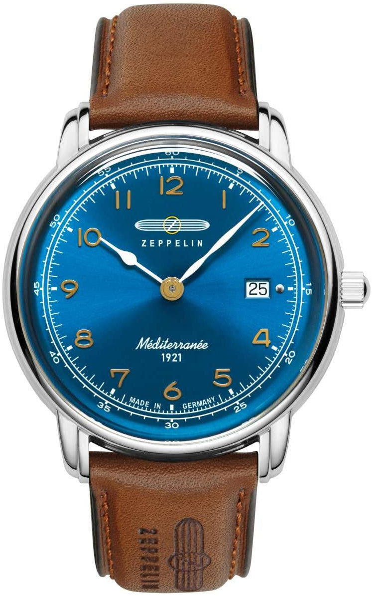 Zeppelin Méditerranée 9640-3 Herrenuhr • Made in Germany • Historisches Flieger-Design