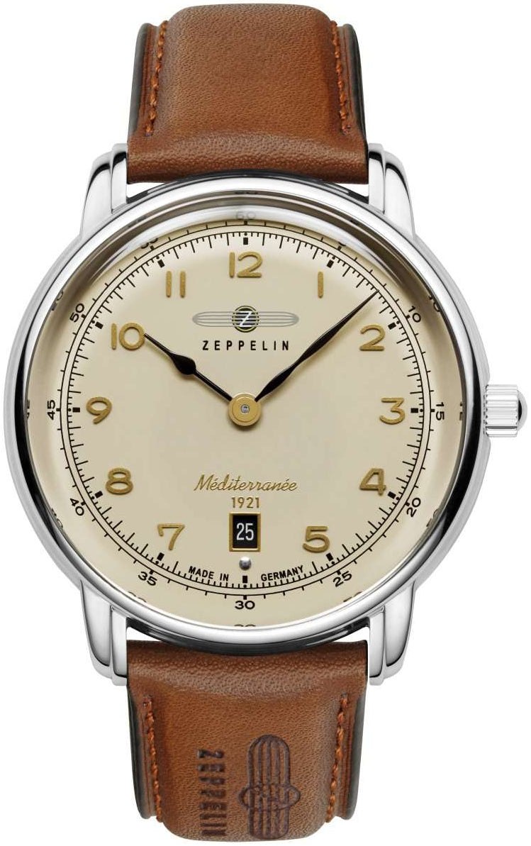Zeppelin Méditerranée 9640-5 Herrenuhr • Made in Germany • Historisches Flieger-Design